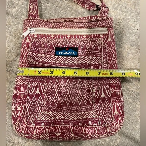 Kavu Crossbody Bag Purse Adjustable Strap Pink & White - Picture 9 of 9
